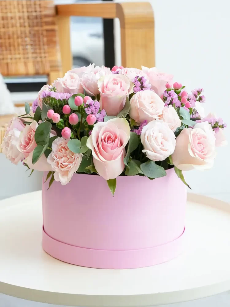 Pink Roses Flower Arrangement